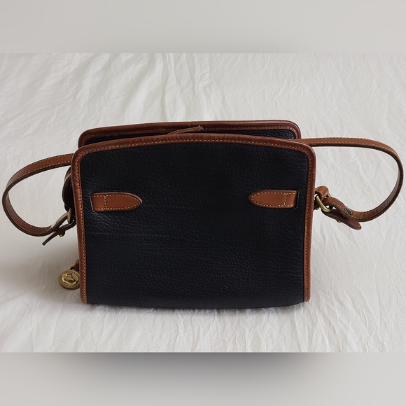 Vintage Dooney & Bourke Buckle Satchel Purse Black Pebbled Leather USA Designer - Picture 11 of 16